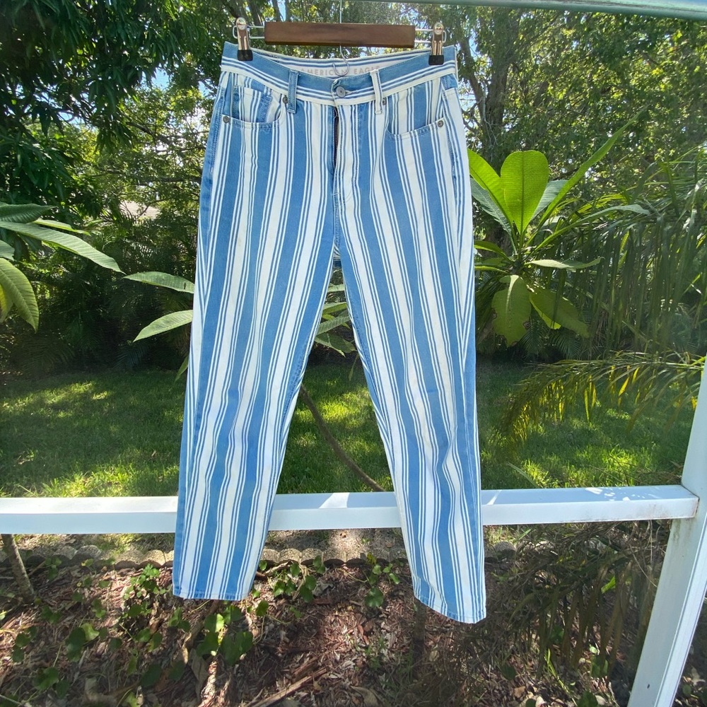 American Eagle Striped Jeans
